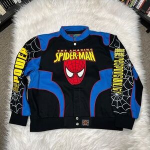 Marvel Spider-Man Kids Jean Jacket - Bold Black and Blue